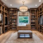 Custom closet bookshelves