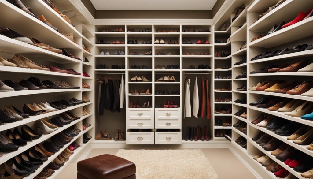 Shoe closet storage