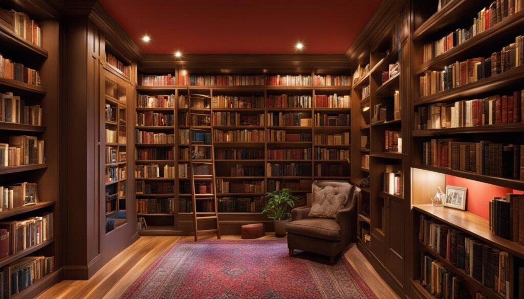 Small closet bookshelves