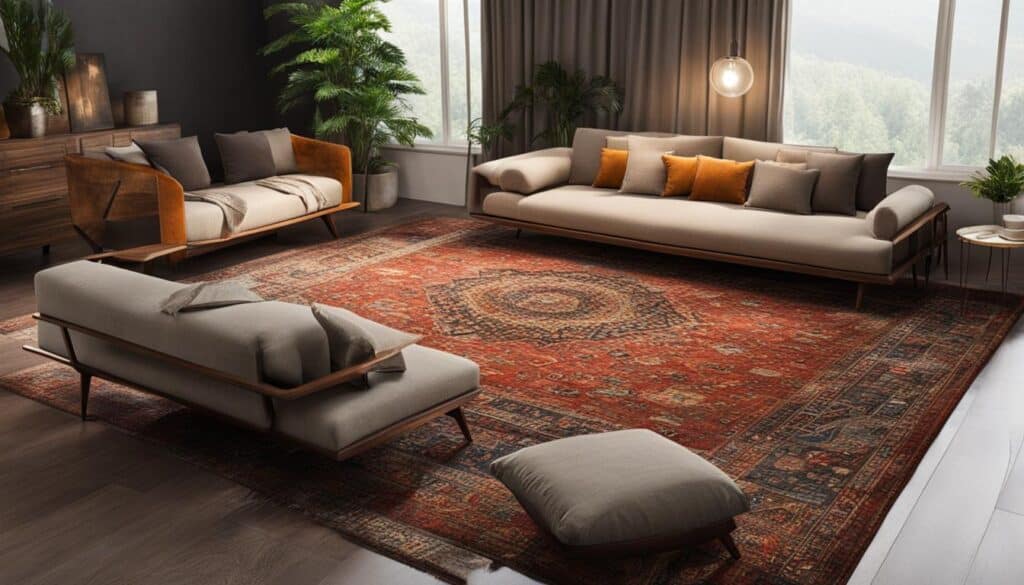 how to put rugs in living room