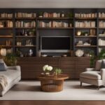 how to style bookshelves in living room