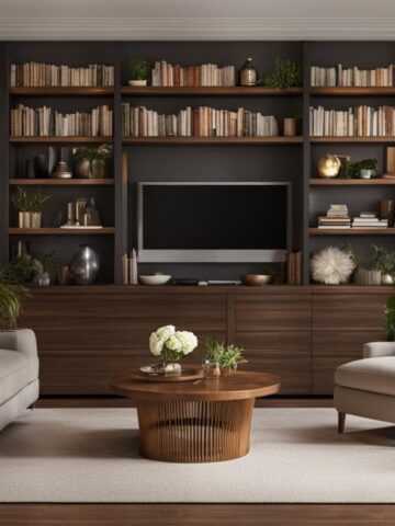 how to style bookshelves in living room