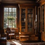 Closet bookshelf for antique collection