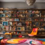 Closet bookshelf for art collection