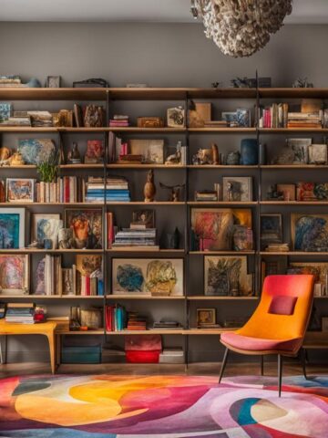 Closet bookshelf for art collection