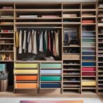 Closet bookshelf for art supplies