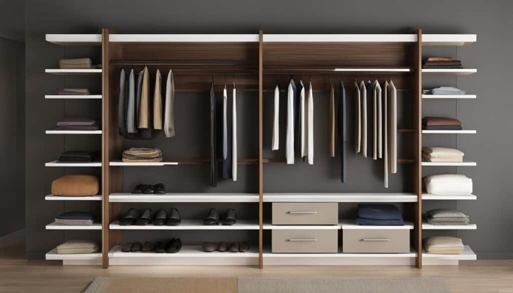 Closet bookshelf for belt collection