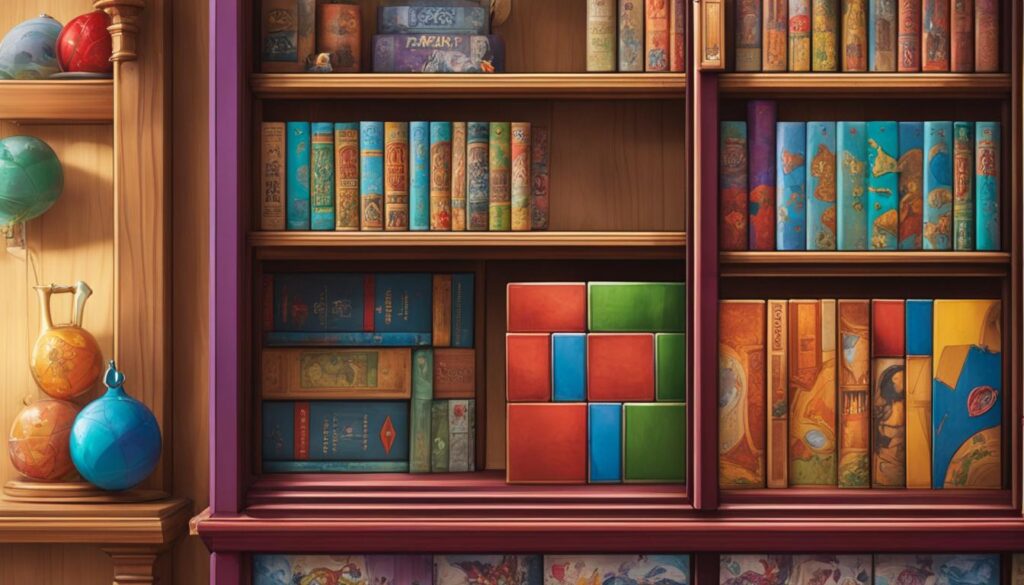 Closet bookshelf for board games