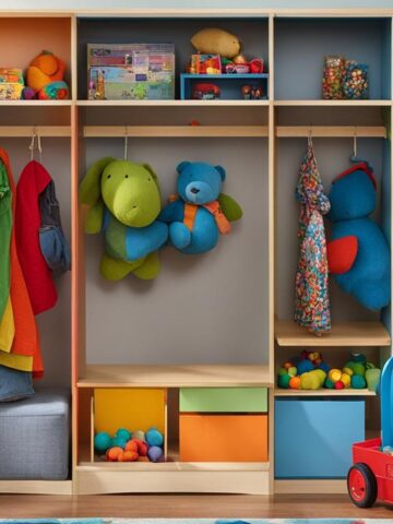 Closet bookshelf for children's toys