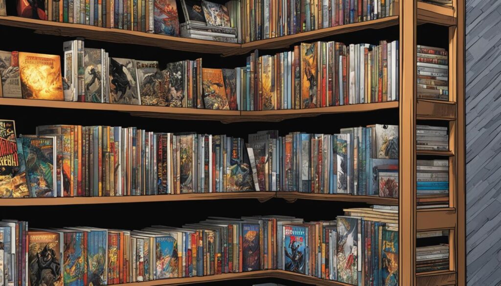 Closet bookshelf for comic book collection