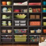 Closet bookshelf for craft supply collection