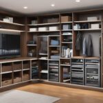 Closet bookshelf for electronics