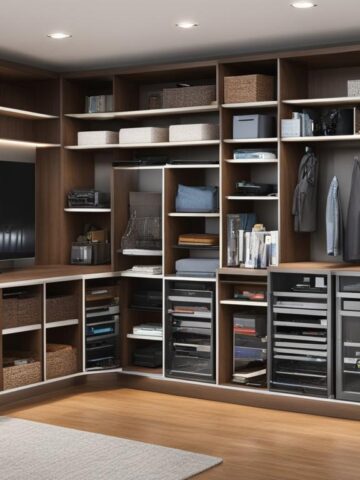 Closet bookshelf for electronics