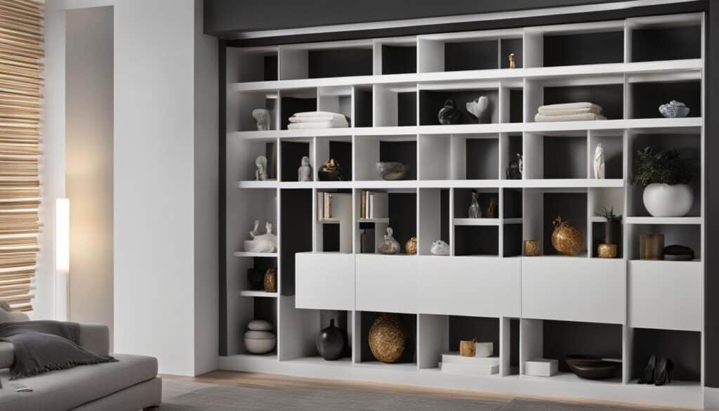 Closet bookshelf for figurine collection