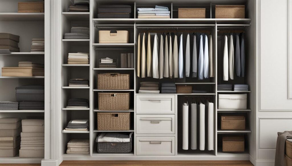 Closet bookshelf for files and documents
