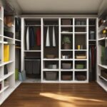 Closet bookshelf for gardening tools