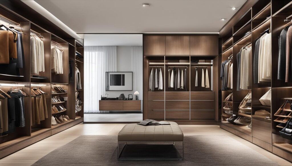 Closet bookshelf for handbag collection