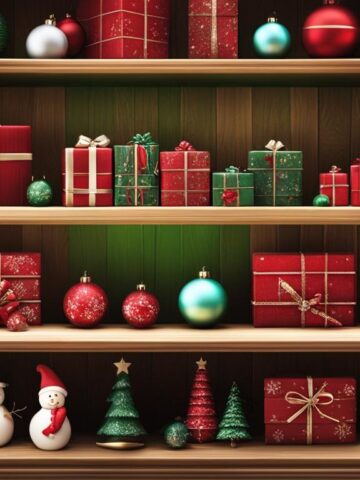 Closet bookshelf for holiday ornaments