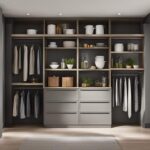 Closet bookshelf for kitchen items
