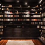 Closet bookshelf for movie collection