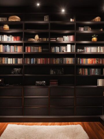 Closet bookshelf for movie collection