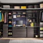 Closet bookshelf for office supplies