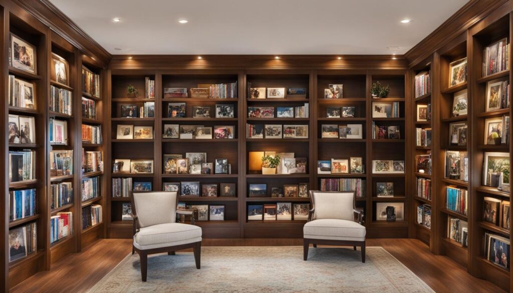 Closet bookshelf for photo albums