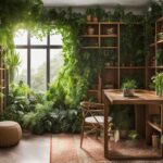Closet bookshelf for plants