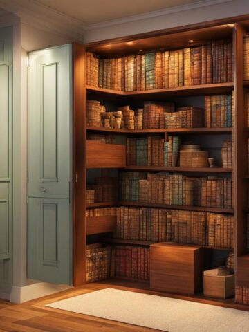 Closet bookshelf for puzzles