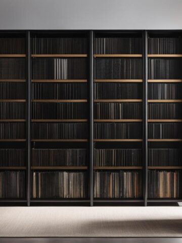 Closet bookshelf for record collection