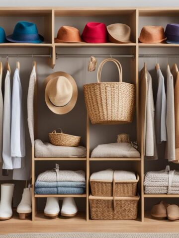 Closet bookshelf for seasonal clothing