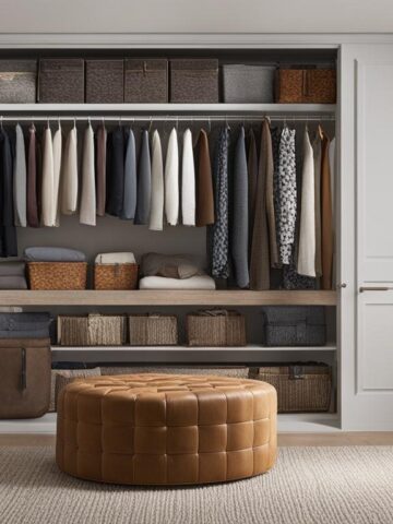 Closet bookshelf for seasonal decor