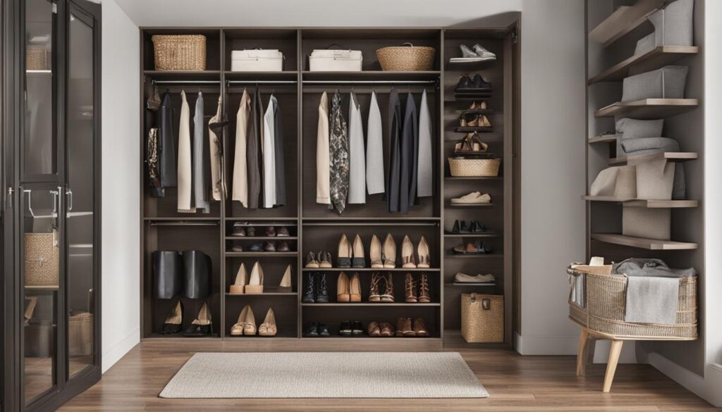 Closet bookshelf for shoe collection