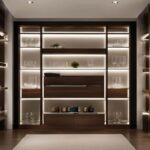 Closet bookshelf for stemware
