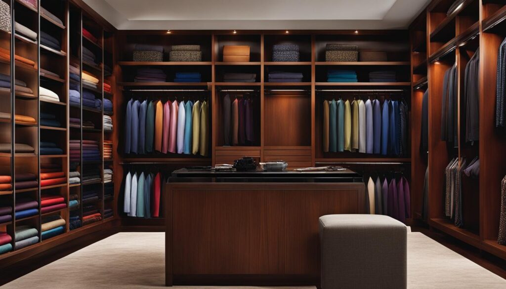 Closet bookshelf for tie collection