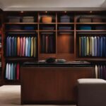 Closet bookshelf for tie collection