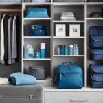 Closet bookshelf for travel accessory collection