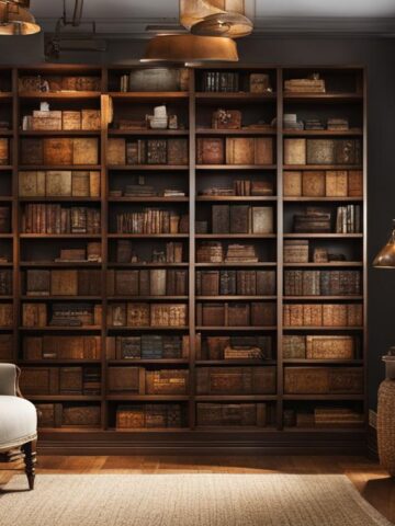 Closet bookshelf for vintage item collection
