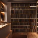 Closet bookshelf for vinyl collection