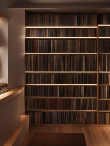 Closet bookshelf for vinyl collection