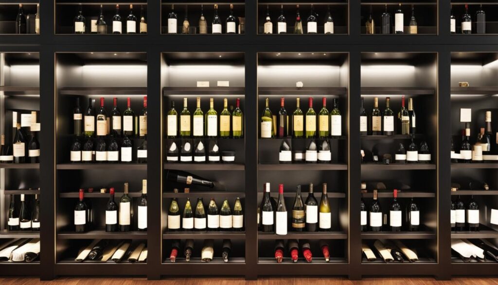 Closet bookshelf for wine bottles
