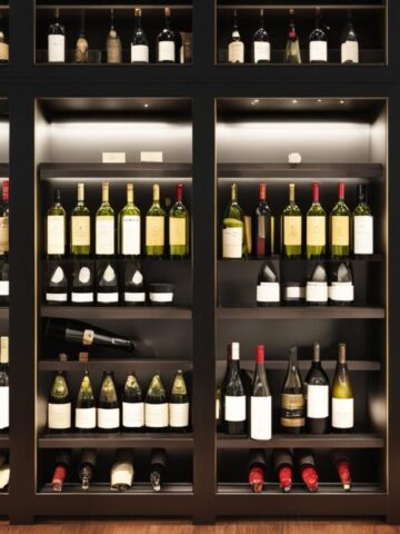 Closet bookshelf for wine bottles