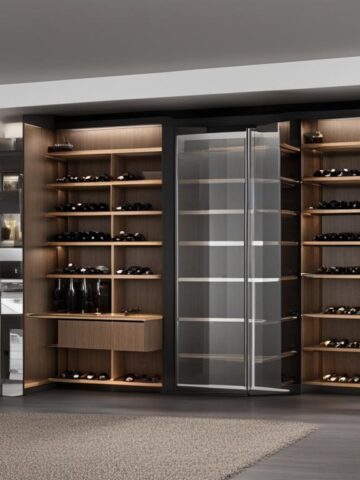 Closet bookshelf for wine glasses