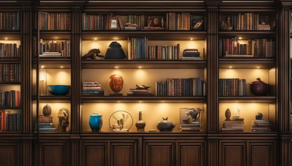 compact bookshelf for collectibles