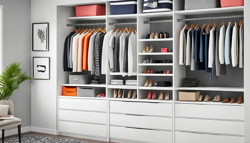 closet organizer system image