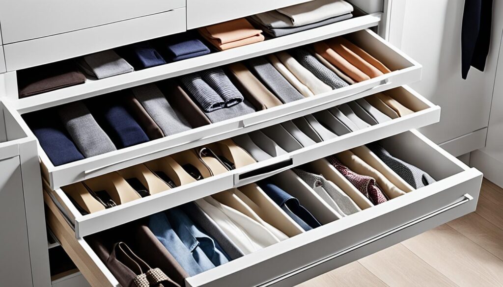 Closet hanging bins