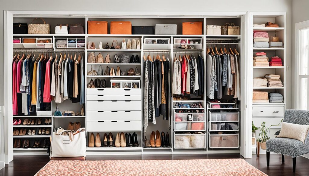 Closet hanging storage