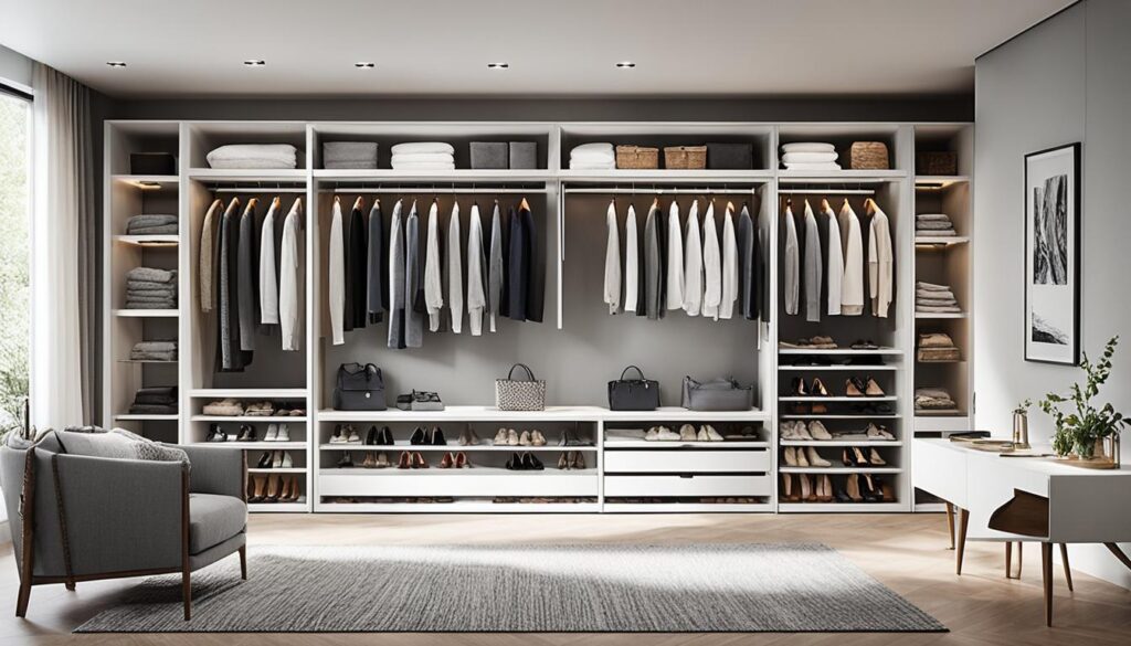 Closet shelving units