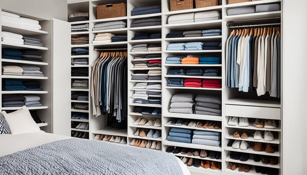 Closet shelving units