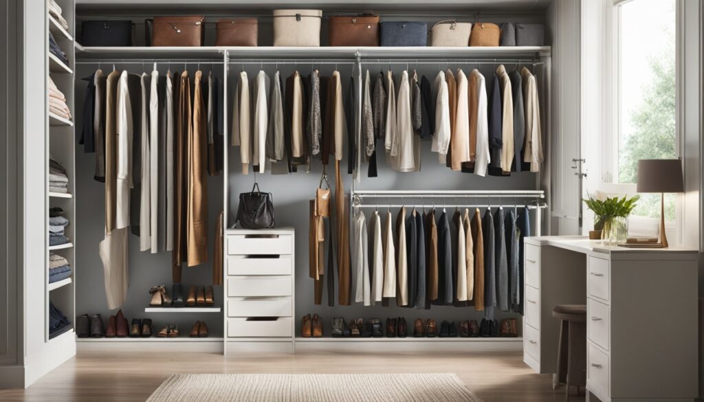 Closet shoe storage